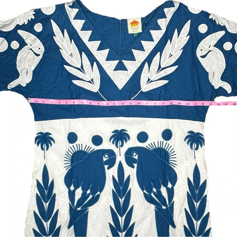 Farm Rio Embroidered Patchwork Maxi Tent Dress Size Large - Picture 14 of 16